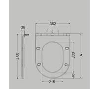 QeramiQ Dely Abattant WC - fermeture douce - démontage rapide - mince - blanc mat E13/A15 thin seat white