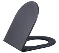 QeramiQ Dely Abattant WC - fermeture douce - démontage rapide - mince - noir mat E13/A15 thin matt black