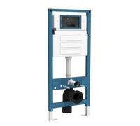 QeramiQ Dely Ensemble WC - réservoir encastré Qeramiq Flush - abattant 35mm - plaque de commande blanche brillante en plastique - boutons rectangulaires - beige SW1000764/SW1448813/SW1000771/SW706187