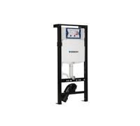 QeramiQ Dely Pack WC - 36.3x51.7cm - à fond creux - sans bride - réservoir WC attenant Geberit UP320 - abattant WC softclose 35 mm - plan de couverture blanc mat - boutons ronds - blanc brillant SW102