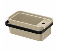 QeramiQ Élan Ensemble de fontaine - 45x27cm - 1 trou de robinet - céramique - porte-serviettes - beige mat SW1467757/SW1467760