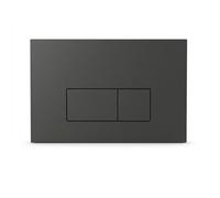 QeramiQ Push Plaque de commande - pour réservoir encastré Geberit UP320 - double chasse - boutons rectangulaires - plastique - anthracite mat