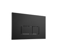 QeramiQ Push Plaque de commande - pour réservoir encastré Geberit UP320 - double chasse - boutons rectangulaires - matière synthétique noir mat