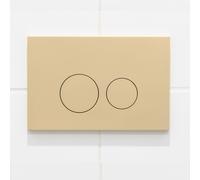 QeramiQ Push Plaque de commande - pour réservoir encastré Geberit UP320 - double chasse - boutons ronds - plastique beige