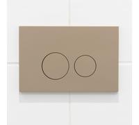 QeramiQ Push Plaque de commande - pour réservoir encastré Geberit UP320 - double chasse - boutons ronds - plastique taupe