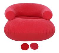 QERLONG Chaise de canapé Flocage Gonflable accoudoir Salon Chambre à Coucher de Meubles extérieurs Rouges