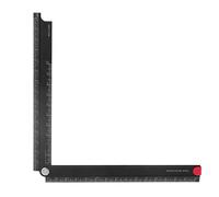 QERMULA en Alliage d'aluminium Pliable 15 cm-30 cm règle Simple Pliage à 90 ° en métal règle de Papeterie Noir