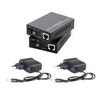 Qerwsdty 1 Paire D'Émetteur-Récepteur Fibre 100Mbps 20KM Monomode Fibre Unique SC Gigabit Convertisseur de Média 1310/1550nm Prise UE