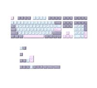 Qerwsdty 125 Touches PBT Double Shot Keycaps Set Key Caps Cherry Height pour MX Mechanical Gaming Keyboard Accessoires Type-B