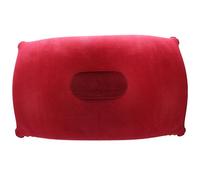 Qerwsdty 1PCS Coussin Gonflable Coussin de Voyage Oreiller Sommeil Sommeil Support de TÊTE en Voiture, Rouge 38X24Cm