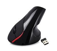 Qerwsdty 2,4 Ghz Souris de Rechargeable Optique Verticale Ergonomique sans 5D 2400DPI Noir
