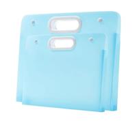 Qerwsdty 2 Pièces en Plastique Art Portfolio Dossier Arts Étui de Rangement pour Peinture au Diamant, Conteneur de Dessin D'Étudiant, Œuvres D'Art pour Enfants Bleu