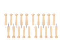 Qerwsdty 20 Pièces en Bois Shaker Peg Bois à Visser Shaker Chevilles en Bois Brut Shaker Supports pour Suspendre Vêtements Chapeaux