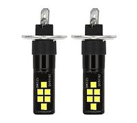 Qerwsdty 2Pcs Ampoule 12V-24V 12Smd LED De Voiture H1 3030 Chipset,Ampoule À LED 194 Ampoule W5W pour Lampe Antibrouillard Blanc