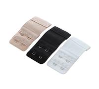 Qerwsdty 3 x Bande de rallonge Extensible pour Soutien-Gorge Crochet 2 x 2 pour Noir Blanc Beige Couleur Random