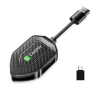 Qerwsdty Adaptateur sans 2 en 1 Carplay - Adaptateur Android - Adaptateur de voiture Android - Conversion filaire en boîte sans Carplay