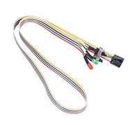 Qerwsdty Boitier d'ordinateur LED ATX Reinitialiser HDD Interrupteur Cable 50cm Long, Rouge Vert