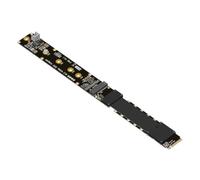 Qerwsdty Câble D'Extension SSD M.2 NVMe Key M PCIe 5.0 X4 Gen5 128G/, Câble D'Extension FFC à Haute Vitesse, Ultra-Souple et à Faible Perte, de 25 Cm.
