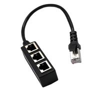 Qerwsdty Câble Répartiteur Ethernet RJ45 1 Mâle vers 3 Ports LAN Femelles Adaptateur Répartiteur Ethernet pour Cat5 Cat5e Cat6 Cat7