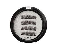 Qerwsdty Cils MagnéTiques Avec 2 Paires D'Aimants En Fibres Artificielles MagnéTiques Avec Recourbe-Cils KS01-4