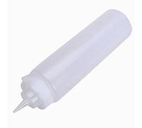 Qerwsdty Distributeur de bouteilles compressibles en plastique transparent blanc de 250 ml avec capuchon