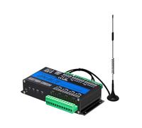 Qerwsdty GP4-WLTE est un contrôleur intelligent 4G GSM Global avec application SMS. Il dispose de 4 entrées analogiques 4-20 mA et de 4 sorties de relais 10A, avec prise EU.