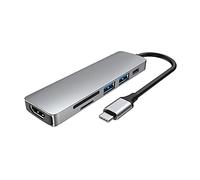 Qerwsdty Hub USB C Convertisseur Type C vers Compatible 4K VGA Multi USB 3.0 Station d'accueil PD pour Station d'accueil Pro USB C