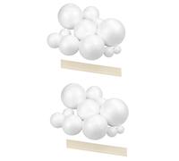 Qerwsdty Kit de Projet de Système Solaire, Artisanat de Modèle de Planète, 28 Boules de Sphères en Polystyrène de Tailles Mixtes pour Les Projets Scientifiques Scolaires
