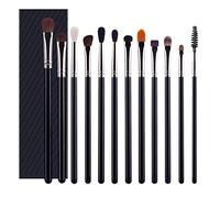 Qerwsdty Lot de 12 pinceaux de maquillage pour fard à paupières, correcteur, poudre, fard à paupières, estompeur, outils cosmétiques