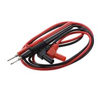 Qerwsdty Lot de 2 fiches bananes 1000 V - Pointe amovible - Multimètre - Sonde - Câble de mesure - Noir et rouge