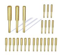 Qerwsdty Lot de 24 pierres à aiguiser pour tronçonneuse avec revêtement en titane diamanté - Kit de pierre à aiguiser avec arête à haute dureté pour tronçonneuse