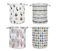 Qerwsdty Lot de 4 paniers à linge de grande capacité - Panier à linge pliable - Sac de rangement pour pour enfants