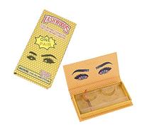 Qerwsdty Lot de 5 boîtes à cils vides avec plateau transparent Jaune