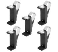 Qerwsdty Lot de 5 clips de fixation pour pare-soleil de voiture - Noir - Pour commande de portail de garage - Porte-clés de voiture - Ouvre-porte universel