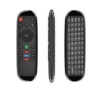 Qerwsdty M6 Smart Flying Air Mouse Clavier sans Mini Télécommande Vocale avec Rétroéclairage pour Ordinateur Portable Android TV Box Noir