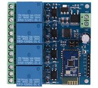 Qerwsdty Module de Relais Bluetooth 12V 4CH de Contrôle à Distance pour Android Mobile Motor LED Light Ensemble DIY éLectronique