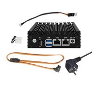 Qerwsdty N3160 Mini PC 6 W Double Gigabit Mini Hôte X86-P1 Routage Logiciel Faible Consommation Quad Core Quatre Fils 2xUSB3.0 Routeur Logiciel Prise UE