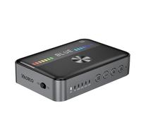 Qerwsdty NFC Bluetooth 5.3 Récepteur Audio / Émetteur Lumière RVB USB 3.5mm AUX Coaxial Adaptateur Convertisseur Optique Noir