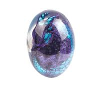 Qerwsdty Oeuf de Dragon de Lave en Résine, Statue Ornementale, Œufs de, Sculpture de Pierres Précieuses, Souvenir, Décoration D'Intérieur, Collection, Cadeau pour Enfant, Jouet A
