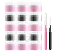 Qerwsdty Pack en Vrac de 150 Mini Brosses à Sourcils avec Capuchons, Idéales pour la Stratification des Sourcils et le Rehaussement des Cils