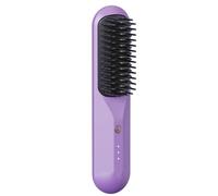 Qerwsdty Peigne Chaud Rechargeable Brosse à Cheveux Sans Lisseur Peignes à Pression Thermique Peigne Électrique Anti-Brûlure Chauffage -C