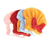 Qerwsdty Serviette à Cheveux Super Absorbante pour Cheveux Mouillés, avec Bonnet de Douche à Nœud Papillon,