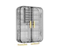 Qerwsdty Support de Boucles d'oreilles Présentoir Support de Rangement sans Poinçonnage Étui de Rangement Transparent Suspendu, Organisateur de B