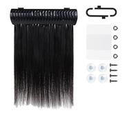Qerwsdty Support pour Extensions de Cheveux pour le Coiffage, 4 Modes D'Installation avec Outil, Support pour Extensions de Cheveux Conçu pour le Lavage B