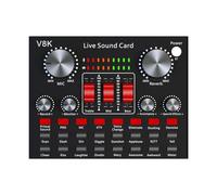 Qerwsdty V8K Audio USB Carte Son Externe Multi Microphone Portable Transmission en direct Carte Son pour Téléphone Portable Ordinateur