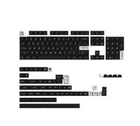 QESTO Nouveau thème noir et blanc Double Shot Fonts ABS Keycap Profil pour clavier mécanique USB filaire, D