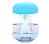 Qeunrtiy 1 PCS Humidificateur Champignon avec Lampe Lumineuse Méduse - Veilleuse, Sons de Pluie Diffuseur de Bruit Blanc Autonomie 24H, 700ML