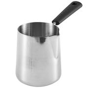 Qeunrtiy Pot Chauffe-Beurre de Lait de 350 Ml, CafetièRe Turque, Pot de Fonte de CuisinièRe en Acier Inoxydable avec Bec Verseur pour le Thé, Chauffage