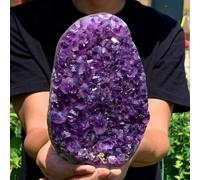 QEUOPGFD Ornements en Cristal Amas de Cristal de Quartz améthyste de rêve d'Uruguay, spécimen de guérison, 1 pièce Beau Cristal(400-500g)