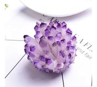 QEUOPGFD Ornements en Cristal Amas de Cristaux de Quartz fantôme Violet, spécimen minéral de guérison, 1 pièce Beau Cristal(200-300g)